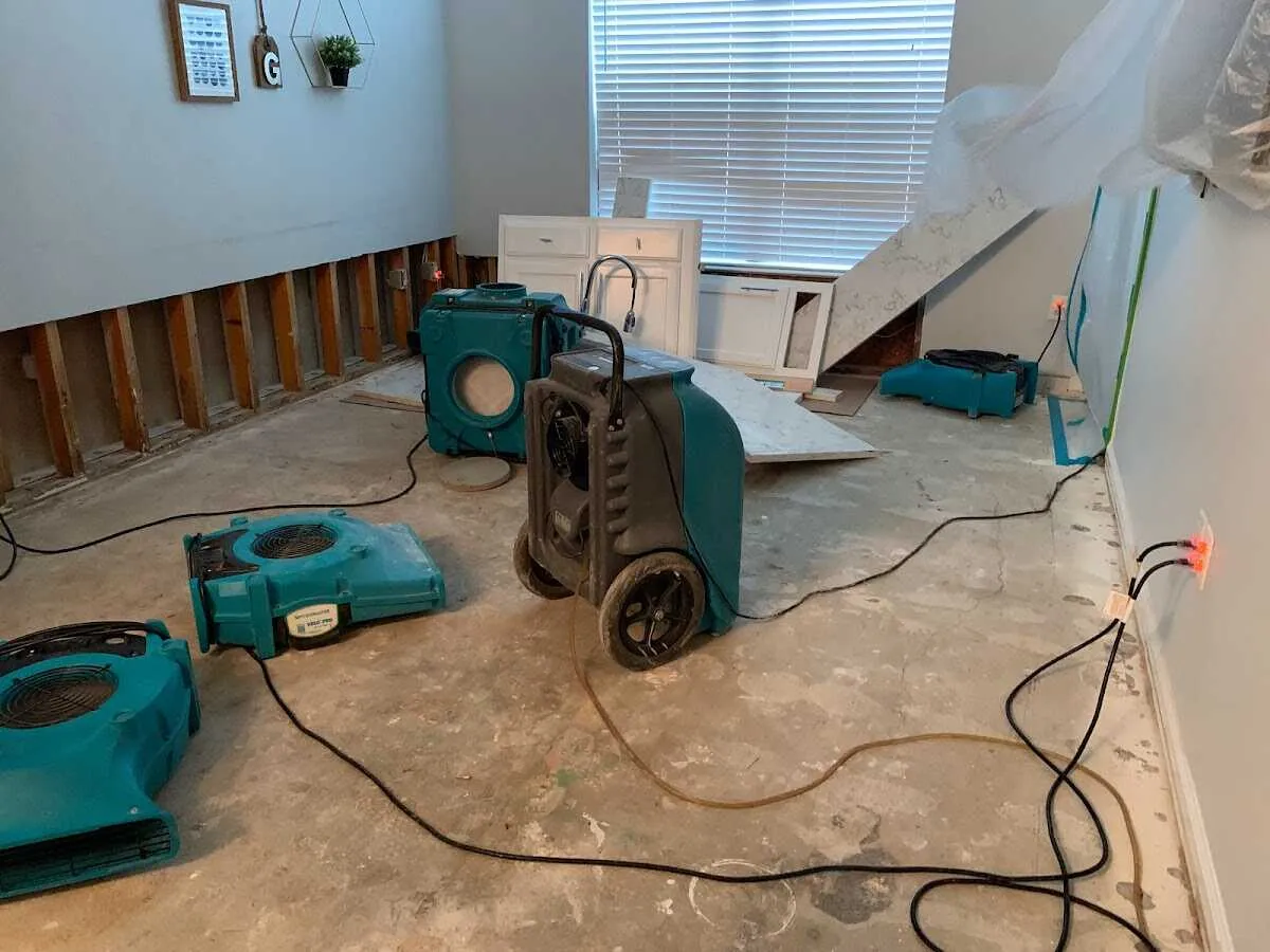 Dehumidifier in flood-cut room for Water Extraction & Removal in Ironton